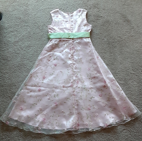 Bonnie Jean Floral Pink Dress Girls 8 - Picture 2 of 9